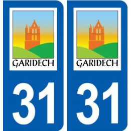 31 Garidech logo ville autocollant plaque stickers