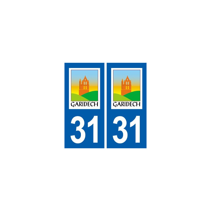 31 Garidech logo ville autocollant plaque stickers