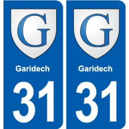 31 Garidech blason ville autocollant plaque stickers