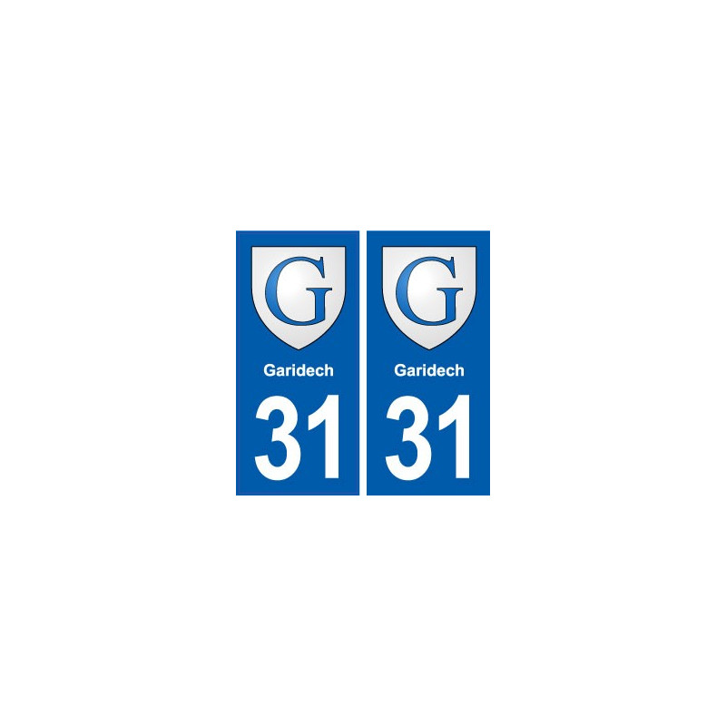 31 Garidech blason ville autocollant plaque stickers