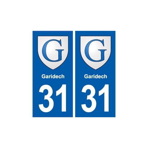 31 Garidech blason ville autocollant plaque stickers