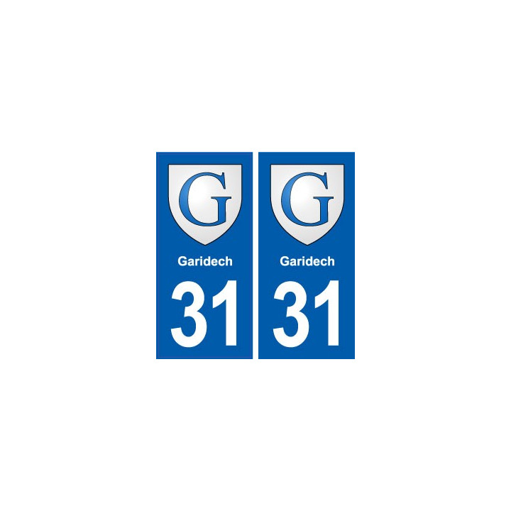 31 Garidech blason ville autocollant plaque stickers