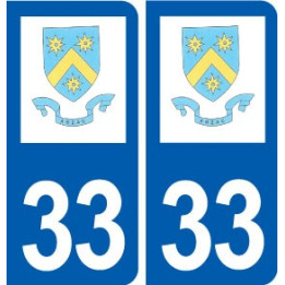33 Abzac logo ville autocollant plaque stickers