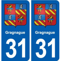 31 Gragnague blason ville autocollant plaque stickers