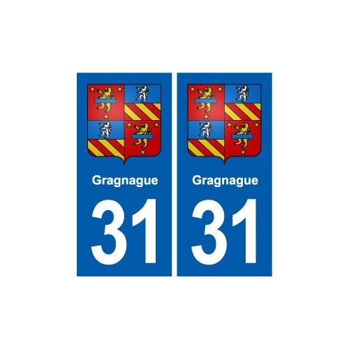 31 Gragnague blason ville autocollant plaque stickers
