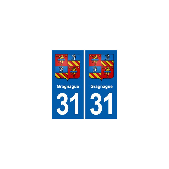 31 Gragnague blason ville autocollant plaque stickers