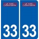 33 Berson logo ville autocollant plaque stickers