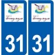 31 Gragnague logo ville autocollant plaque stickers