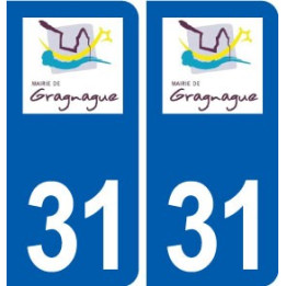 31 Gragnague logo ville autocollant plaque stickers
