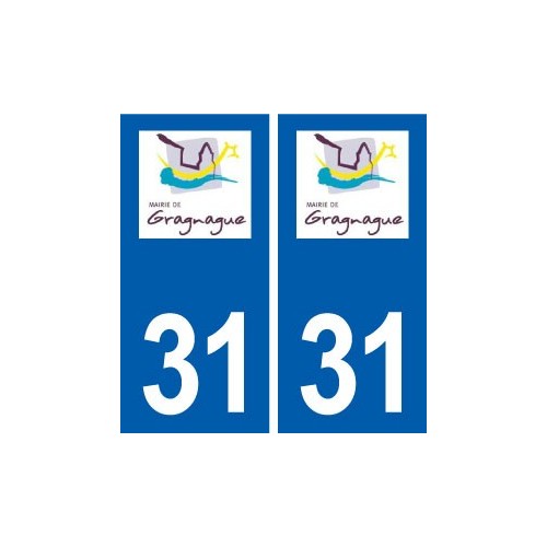 31 Gragnague logo ville autocollant plaque stickers