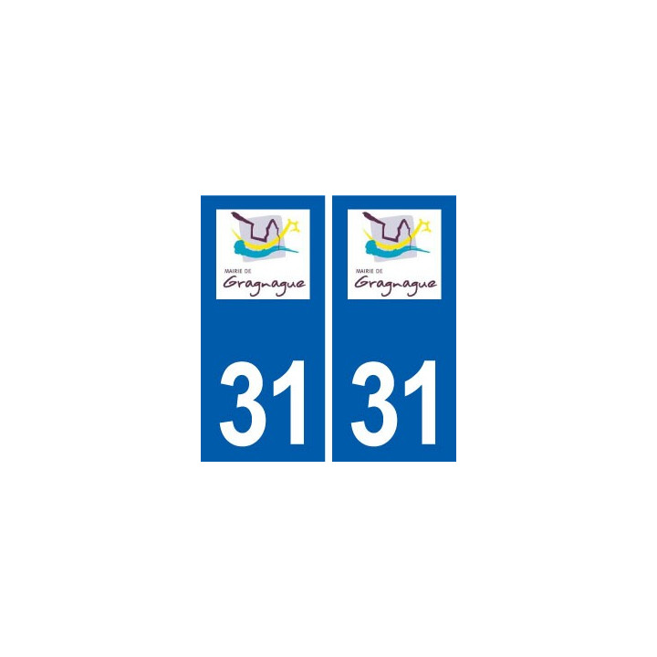31 Gragnague logo ville autocollant plaque stickers