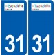 31 Labastidette logo ville autocollant plaque stickers