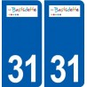 31 Labastidette logo ville autocollant plaque stickers