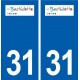 31 Labastidette logo ville autocollant plaque stickers