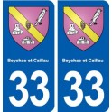 33 Beychac-et-Caillau blason ville autocollant plaque stickers