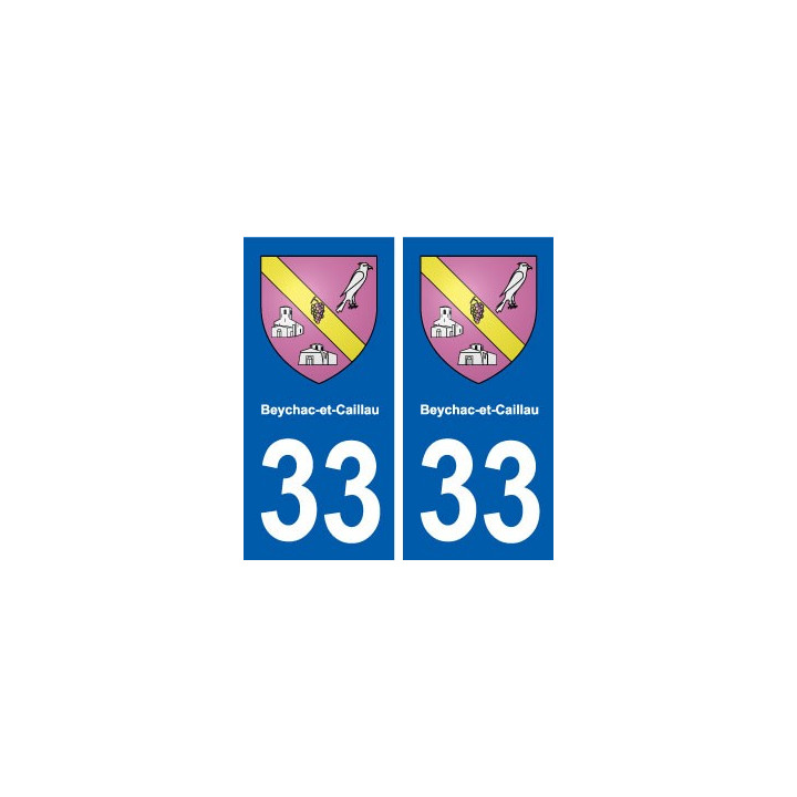 33 Beychac-et-Caillau blason ville autocollant plaque stickers