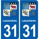 31 Labastidette blason ville autocollant plaque stickers