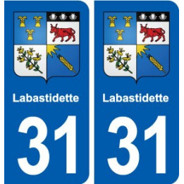 31 Labastidette blason ville autocollant plaque stickers