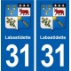 31 Labastidette blason ville autocollant plaque stickers