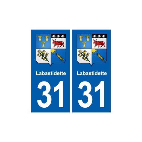 31 Labastidette blason ville autocollant plaque stickers