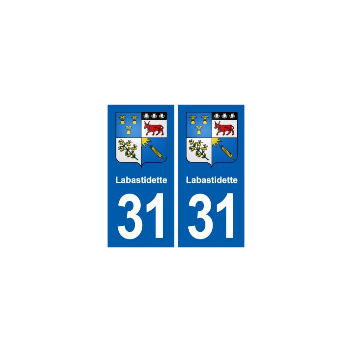31 Labastidette blason ville autocollant plaque stickers