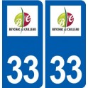 33 Beychac-et-Caillau logo ville autocollant plaque stickers