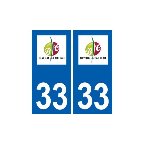 33 Beychac-et-Caillau logo ville autocollant plaque stickers