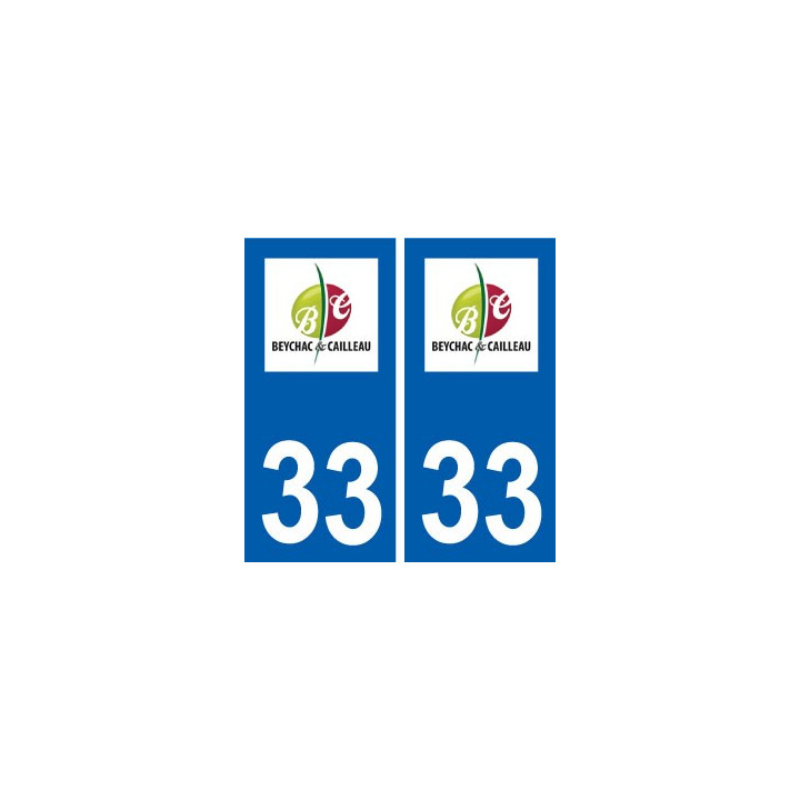 33 Beychac-et-Caillau logo ville autocollant plaque stickers