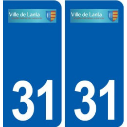 31 Lanta logo ville autocollant plaque stickers