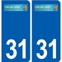 31 Lanta logo ville autocollant plaque stickers