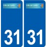 31 Lanta logo ville autocollant plaque stickers