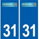 31 Lanta logo ville autocollant plaque stickers