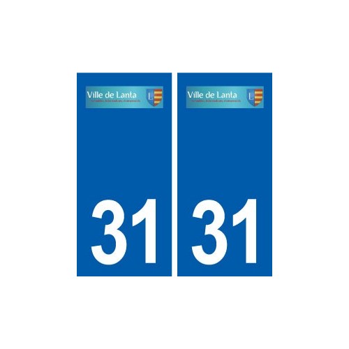 31 Lanta logo ville autocollant plaque stickers