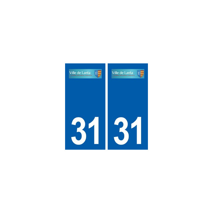 31 Lanta logo ville autocollant plaque stickers