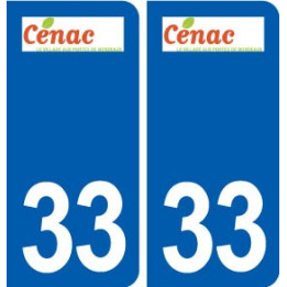 33 Cénac logo ville autocollant plaque stickers
