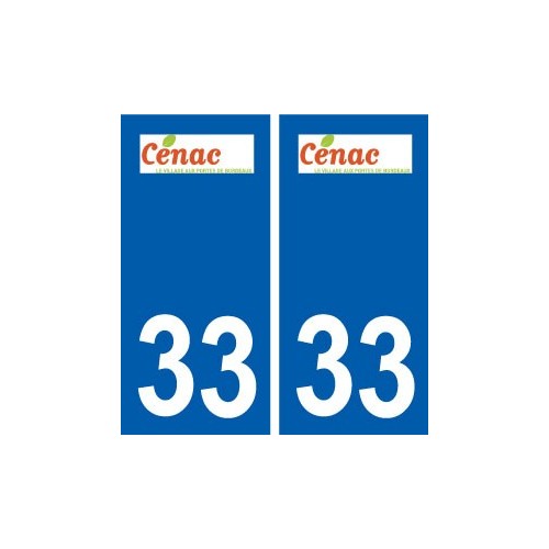 33 Cénac logo ville autocollant plaque stickers