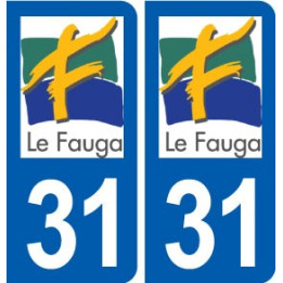 31 Le Fauga logo ville autocollant plaque stickers