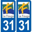 31 Le Fauga logo ville autocollant plaque stickers