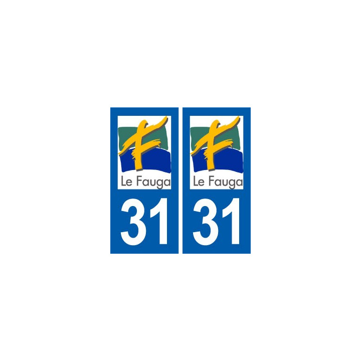31 Le Fauga logo ville autocollant plaque stickers