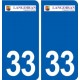 33 Langoiran logo ville autocollant plaque stickers