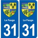 31 Le Fauga blason ville autocollant plaque stickers