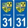 31 Le Fauga blason ville autocollant plaque stickers