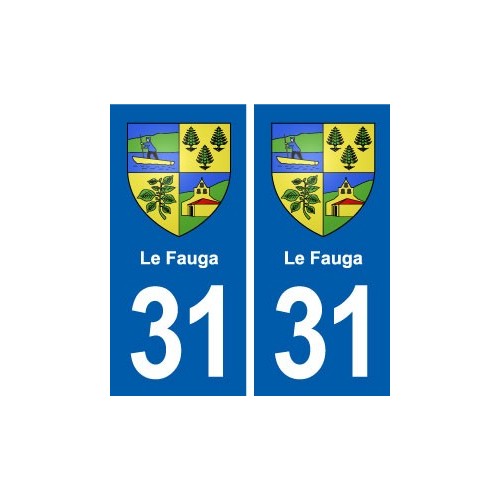 31 Le Fauga blason ville autocollant plaque stickers