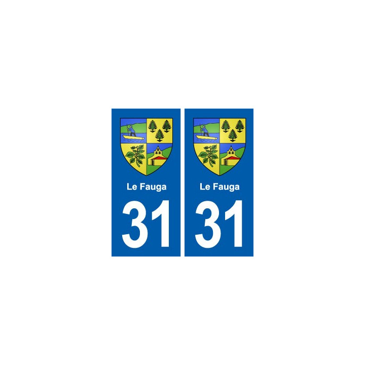 31 Le Fauga blason ville autocollant plaque stickers