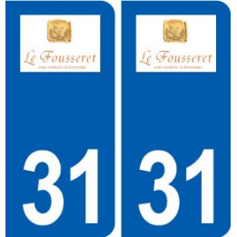 31 Le Fousseret logo ville autocollant plaque stickers