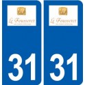 31 Le Fousseret logo ville autocollant plaque stickers