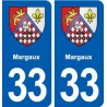 33 Margaux blason ville autocollant plaque stickers