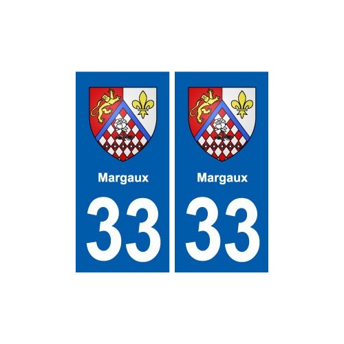33 Margaux blason ville autocollant plaque stickers
