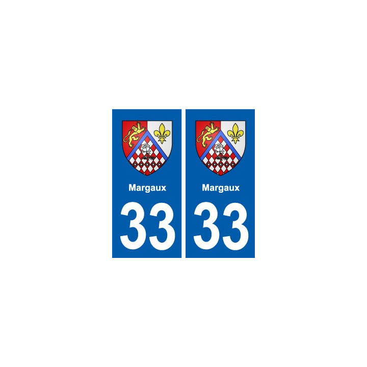 33 Margaux blason ville autocollant plaque stickers