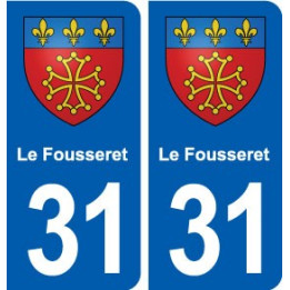 31 Le Fousseret blason ville autocollant plaque stickers
